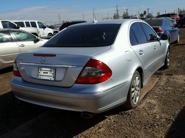 WDBUF56X07B164024 - 2007 MERCEDES-BENZ E 350 SILVER photo 4