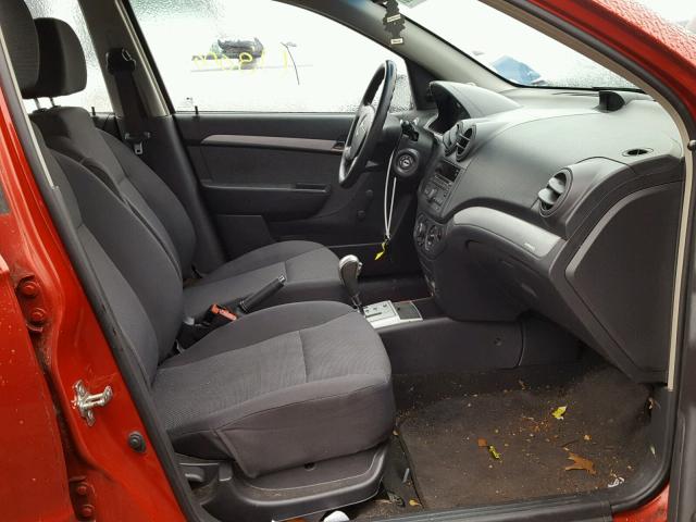 KL1TD5DE4BB225251 - 2011 CHEVROLET AVEO LS 红色 照片 5