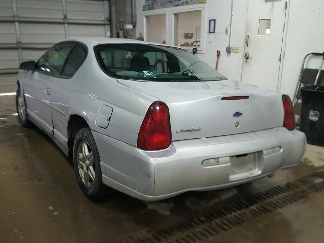 2G1WW12E149174025 - 2004 CHEVROLET MONTE CARL 银色 照片 3