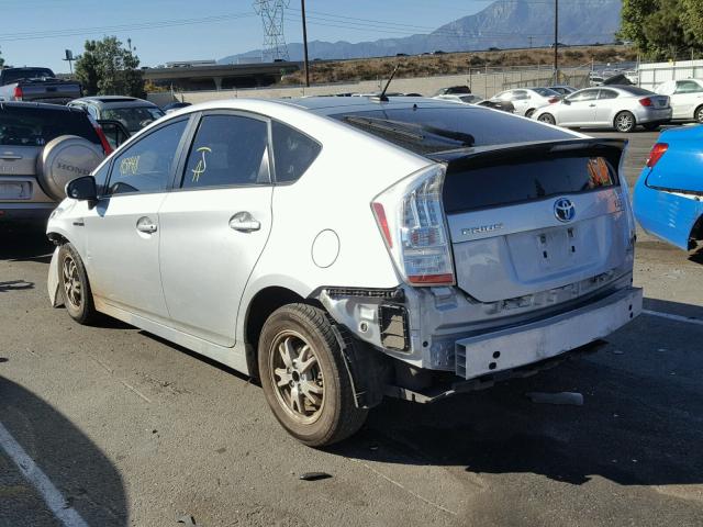 JTDKN3DU9B0247190 - 2011 TOYOTA PRIUS SILVER photo 3