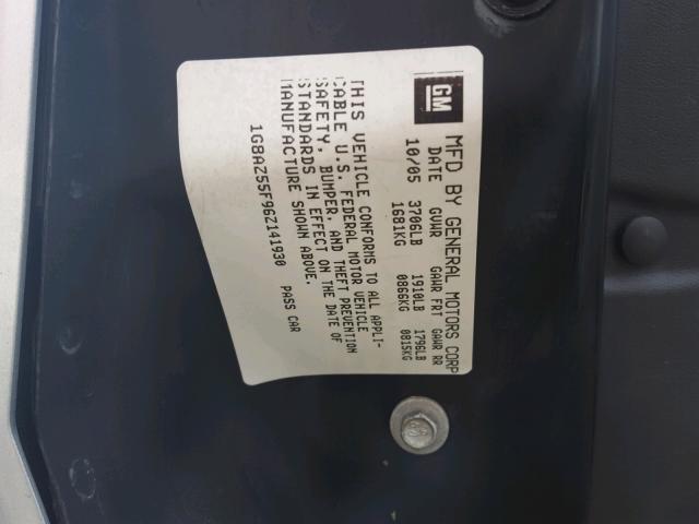 1G8AZ55F96Z141930 - 2006 SATURN ION LEVEL 灰色 照片 10