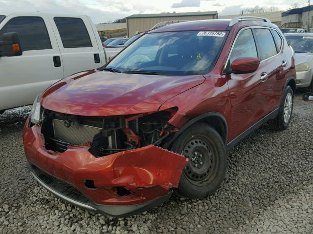 KNMAT2MT3GP632777 - 2016 NISSAN ROGUE S RED photo 2