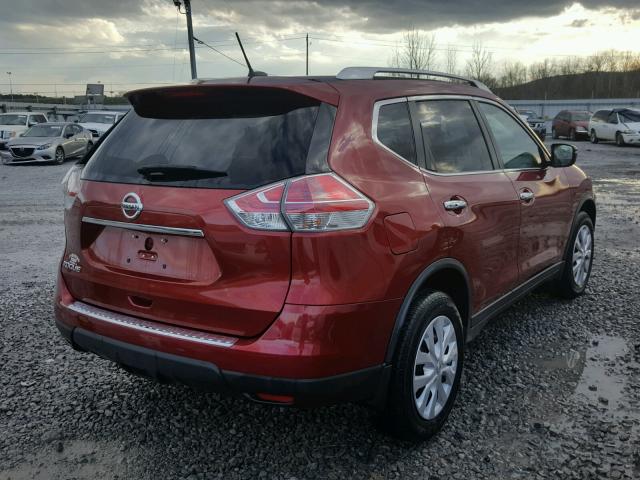 KNMAT2MT3GP632777 - 2016 NISSAN ROGUE S RED photo 4