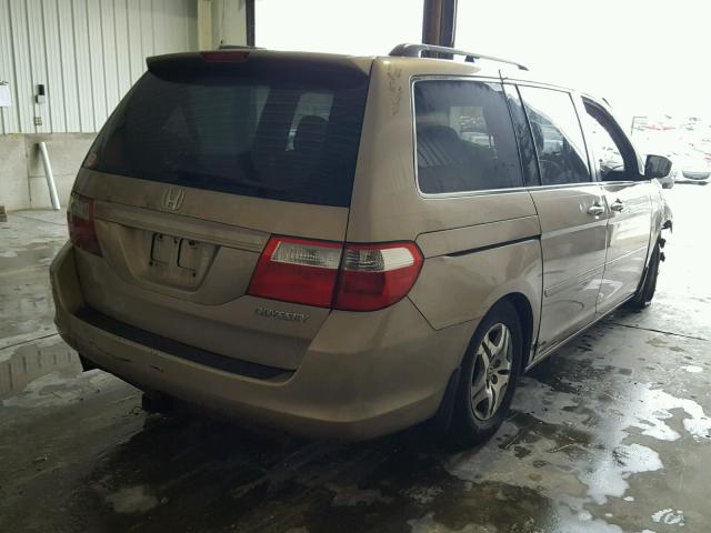 5FNRL38645B420281 - 2005 HONDA ODYSSEY EX TAN photo 4