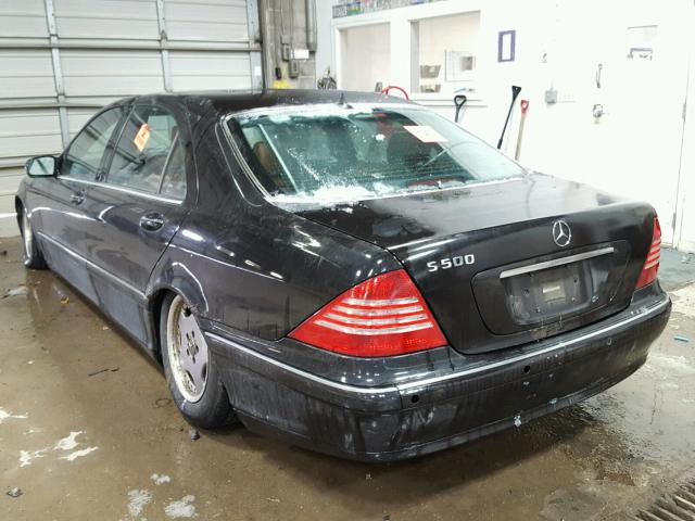 WDBNG75J4YA072111 - 2000 MERCEDES-BENZ S 500 BLACK photo 3