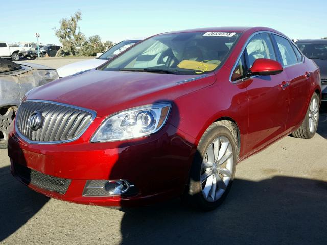 1G4PP5SK7E4141374 - 2014 BUICK VERANO RED photo 2