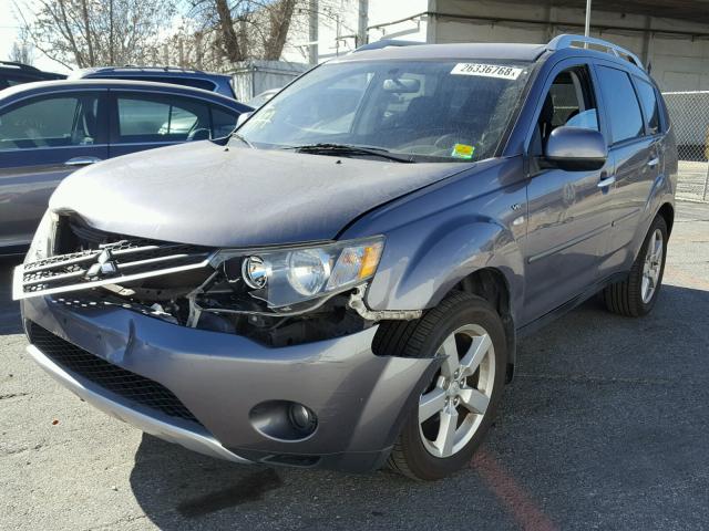 JA4MS41X68Z019488 - 2008 MITSUBISHI OUTLANDER GRAY photo 2