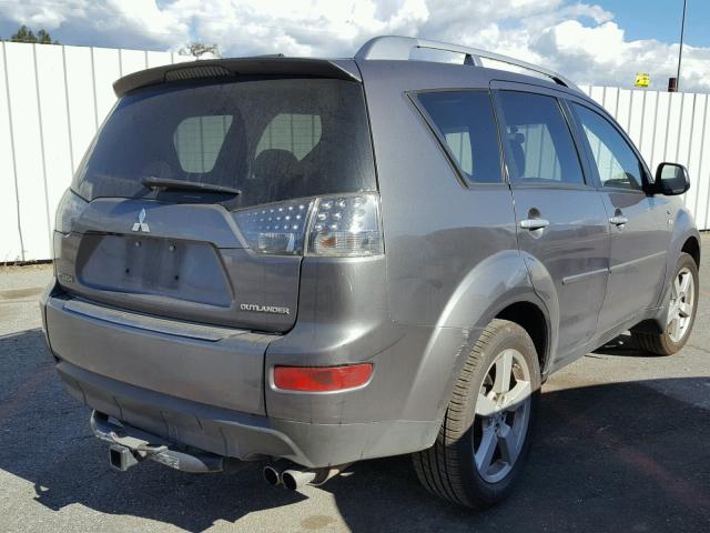 JA4MS41X68Z019488 - 2008 MITSUBISHI OUTLANDER GRAY photo 4