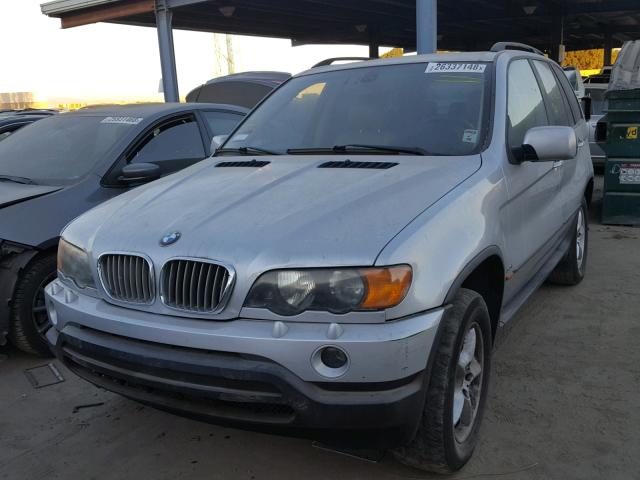 5UXFA53522LP35882 - 2002 BMW X5 3.0I SILVER photo 2