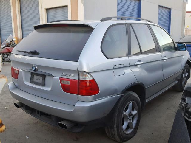 5UXFA53522LP35882 - 2002 BMW X5 3.0I SILVER photo 4