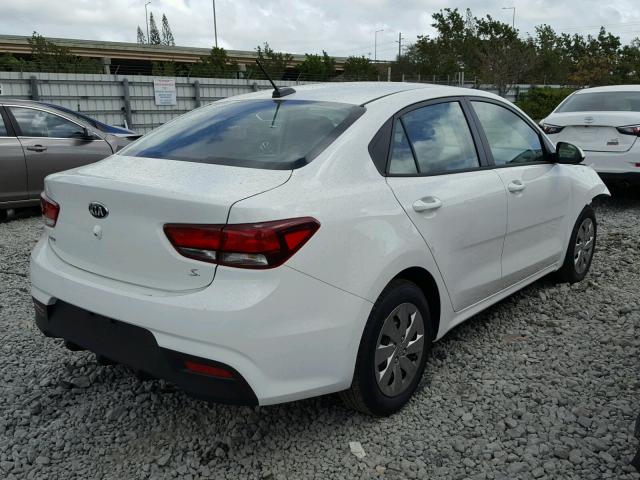 3KPA24AB3JE079159 - 2018 KIA RIO LX WHITE photo 4