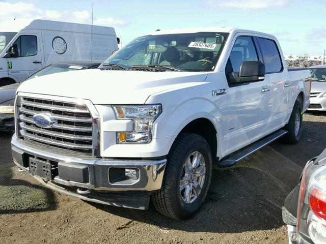 1FTEW1EG9HKD25486 - 2017 FORD F150 SUPER WHITE photo 2