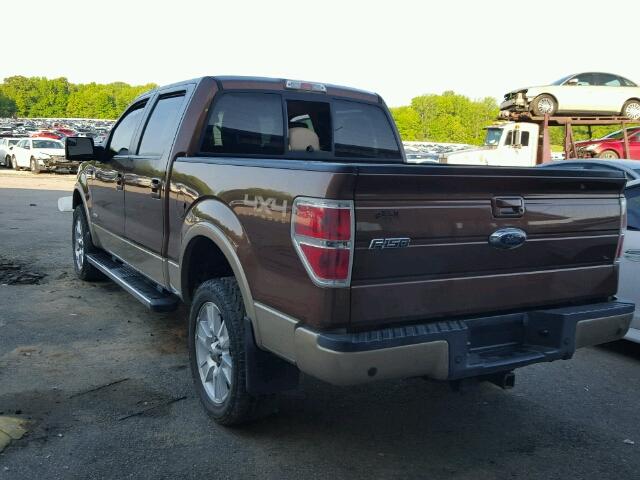 1FTFW1ET2BFB75433 - 2011 FORD F150 SUPER BROWN photo 3