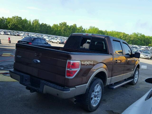 1FTFW1ET2BFB75433 - 2011 FORD F150 SUPER BROWN photo 4