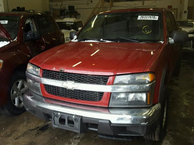 1GCDT136558230690 - 2005 CHEVROLET COLORADO RED photo 2