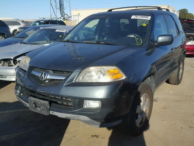 2HNYD18205H501566 - 2005 ACURA MDX BLUE photo 2