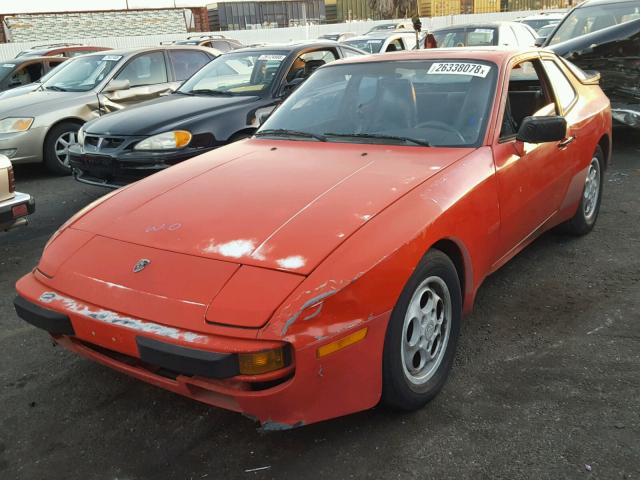 WP0AB094XHN477778 - 1987 PORSCHE 944 RED photo 2