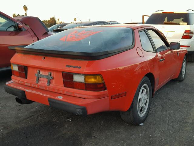 WP0AB094XHN477778 - 1987 PORSCHE 944 RED photo 4