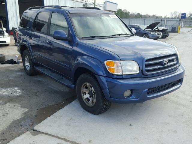 5TDBT44A72S119805 - 2002 TOYOTA SEQUOIA SR BLUE photo 1