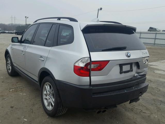 WBXPA73464WC40309 - 2004 BMW X3 2.5I SILVER photo 3