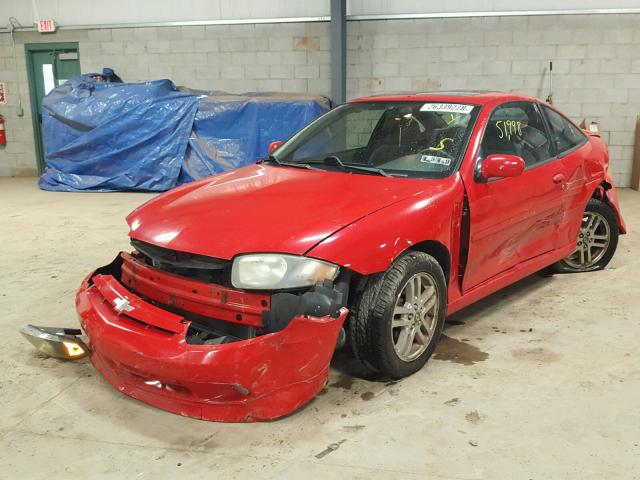 1G1JH14F237364104 - 2003 CHEVROLET CAVALIER L RED photo 2