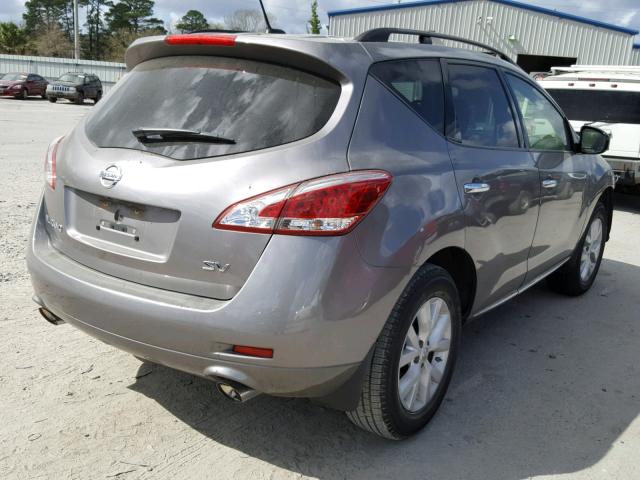 JN8AZ1MU0CW115636 - 2012 NISSAN MURANO S GRAY photo 4