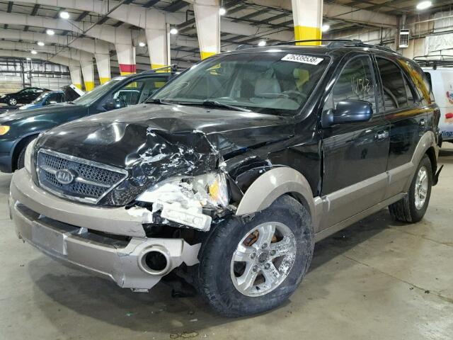 KNDJC733435086799 - 2003 KIA SORENTO EX BLACK photo 2