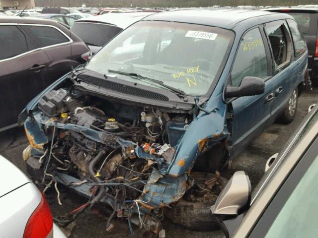 1C4GJ25322B531170 - 2002 CHRYSLER VOYAGER BLUE photo 2