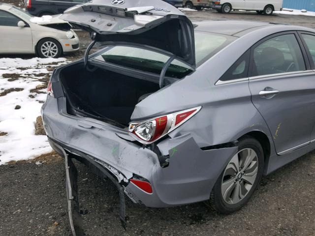 KMHEC4A42EA112169 - 2014 HYUNDAI SONATA HYB GRAY photo 9