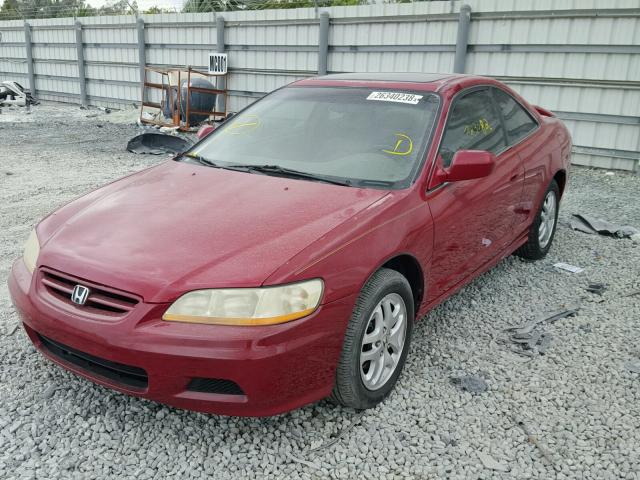 1HGCG22512A022813 - 2002 HONDA ACCORD EX RED photo 2