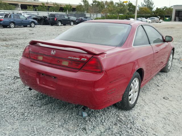 1HGCG22512A022813 - 2002 HONDA ACCORD EX RED photo 4