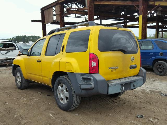 5N1AN08U07C544208 - 2007 NISSAN XTERRA OFF YELLOW photo 3