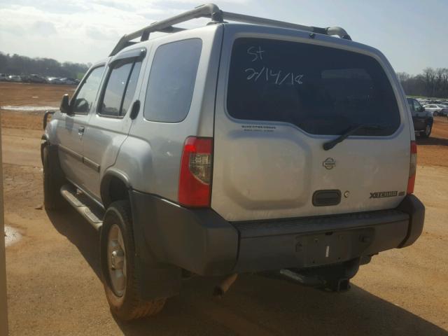 5N1ED28T91C553696 - 2001 NISSAN XTERRA XE SILVER photo 3