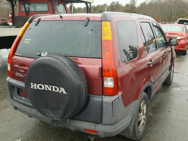 SHSRD78842U006489 - 2002 HONDA CR-V EX BURGUNDY photo 4