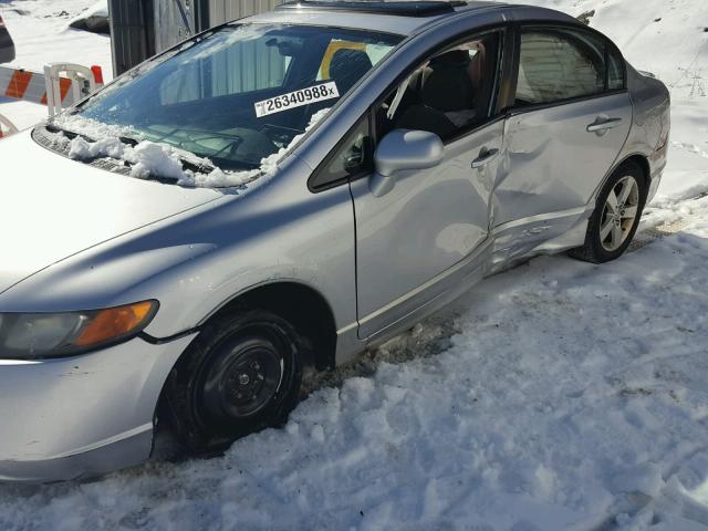 2HGFA16848H308470 - 2008 HONDA CIVIC EX SILVER photo 9