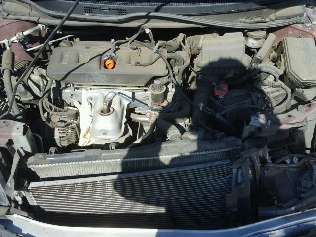 19XFB2F52CE340877 - 2012 HONDA CIVIC LX BURGUNDY photo 7