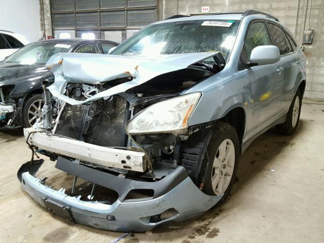 2T2HA31U24C023676 - 2004 LEXUS RX 330 BLUE photo 2