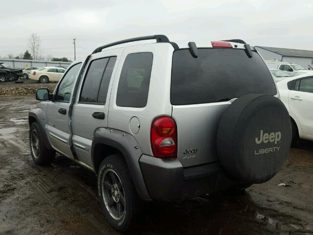 1J4GL48K03W670825 - 2003 JEEP LIBERTY SP SILVER photo 3