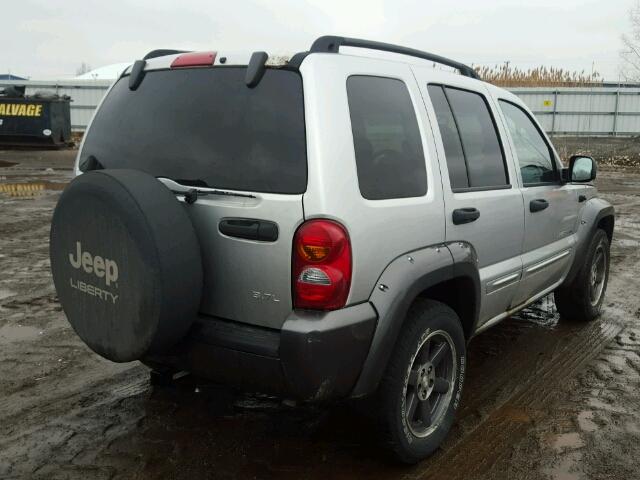 1J4GL48K03W670825 - 2003 JEEP LIBERTY SP SILVER photo 4