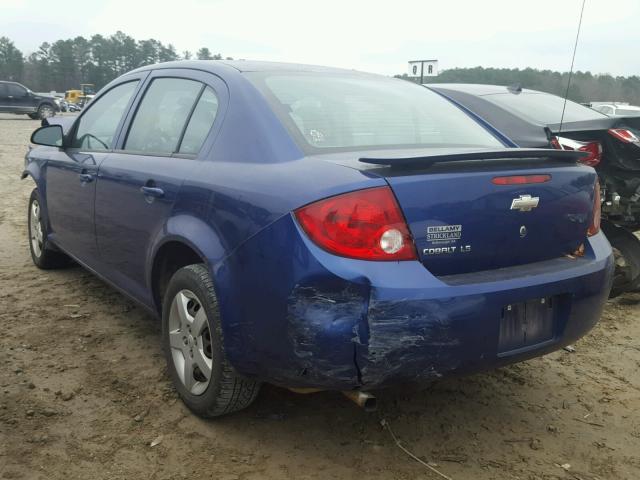 1G1AK55F467796964 - 2006 CHEVROLET COBALT LS BLUE photo 3