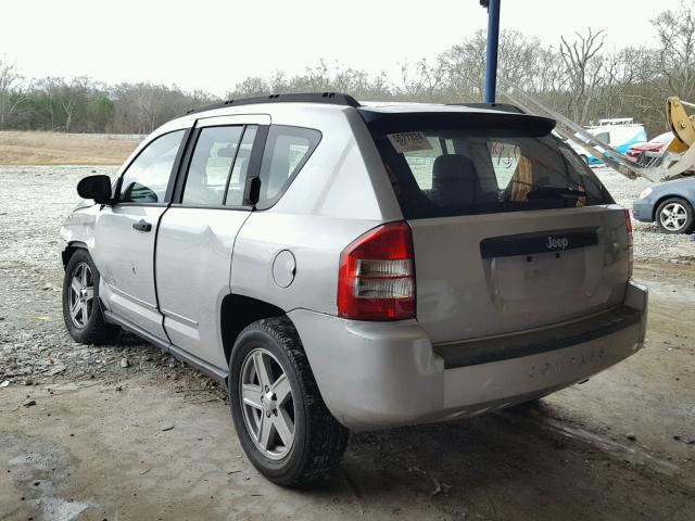 1J8FT47008D706493 - 2008 JEEP COMPASS SP SILVER photo 3