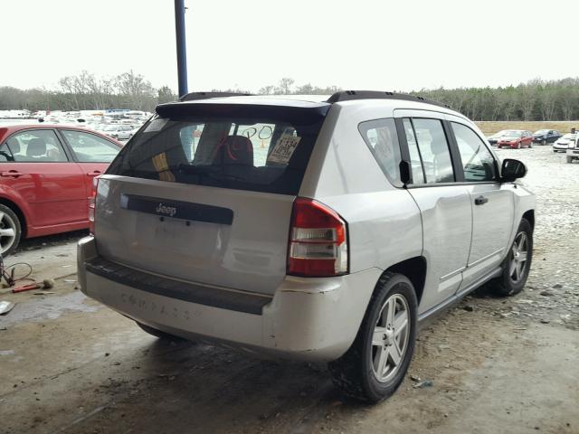 1J8FT47008D706493 - 2008 JEEP COMPASS SP SILVER photo 4