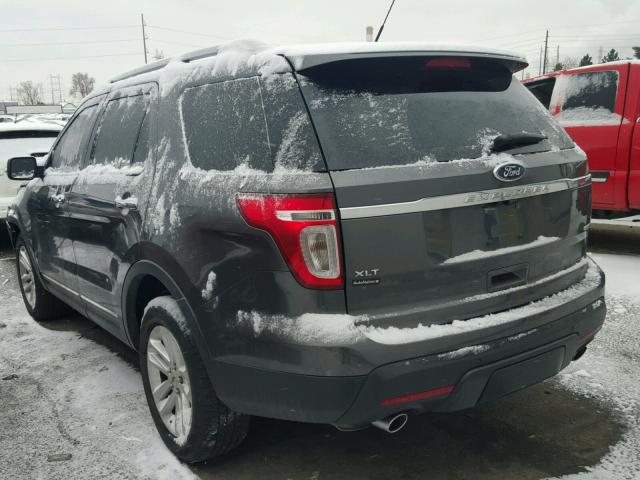 1FM5K8D88FGC49768 - 2015 FORD EXPLORER X GRAY photo 3