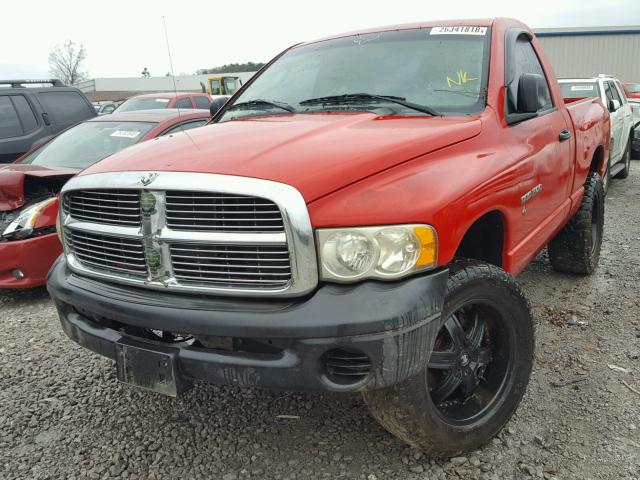 1D7HU16N64J122027 - 2004 DODGE RAM 1500 S RED photo 2