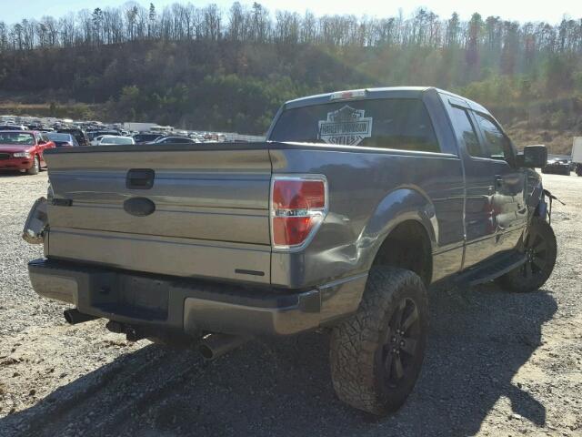 1FTFX1EF0DFA14346 - 2013 FORD F150 SUPER GRAY photo 4