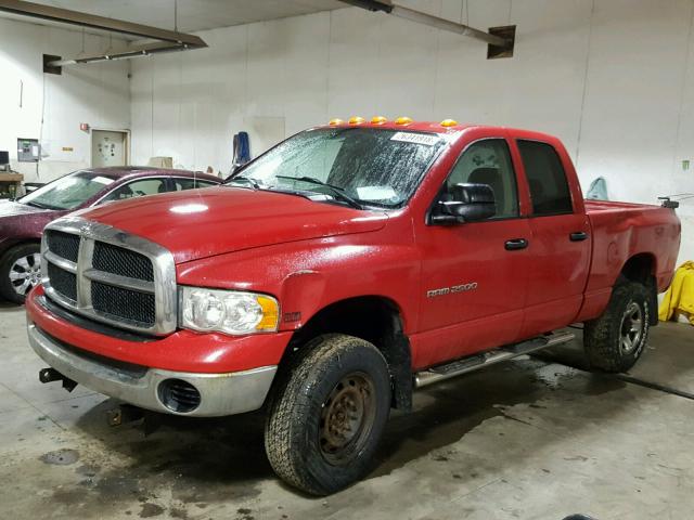 3D7KS28D95G717771 - 2005 DODGE RAM 2500 S RED photo 2