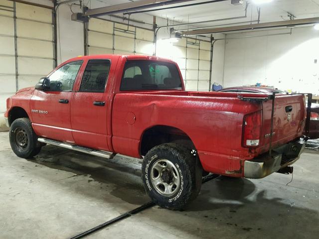 3D7KS28D95G717771 - 2005 DODGE RAM 2500 S RED photo 3
