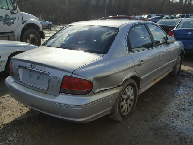 KMHWF35HX3A902691 - 2003 HYUNDAI SONATA GLS SILVER photo 4