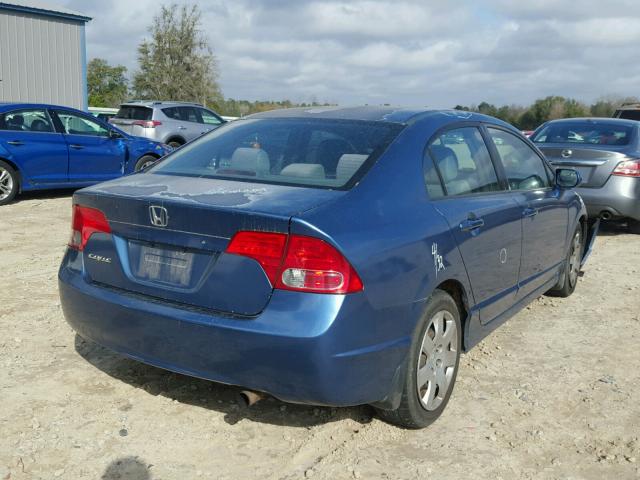 2HGFA165X8H511305 - 2008 HONDA CIVIC LX BLUE photo 4