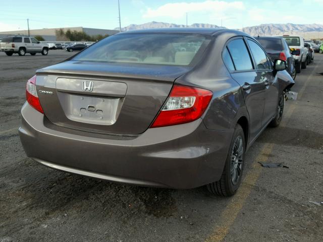 2HGFB2F58CH547957 - 2012 HONDA CIVIC LX BROWN photo 4